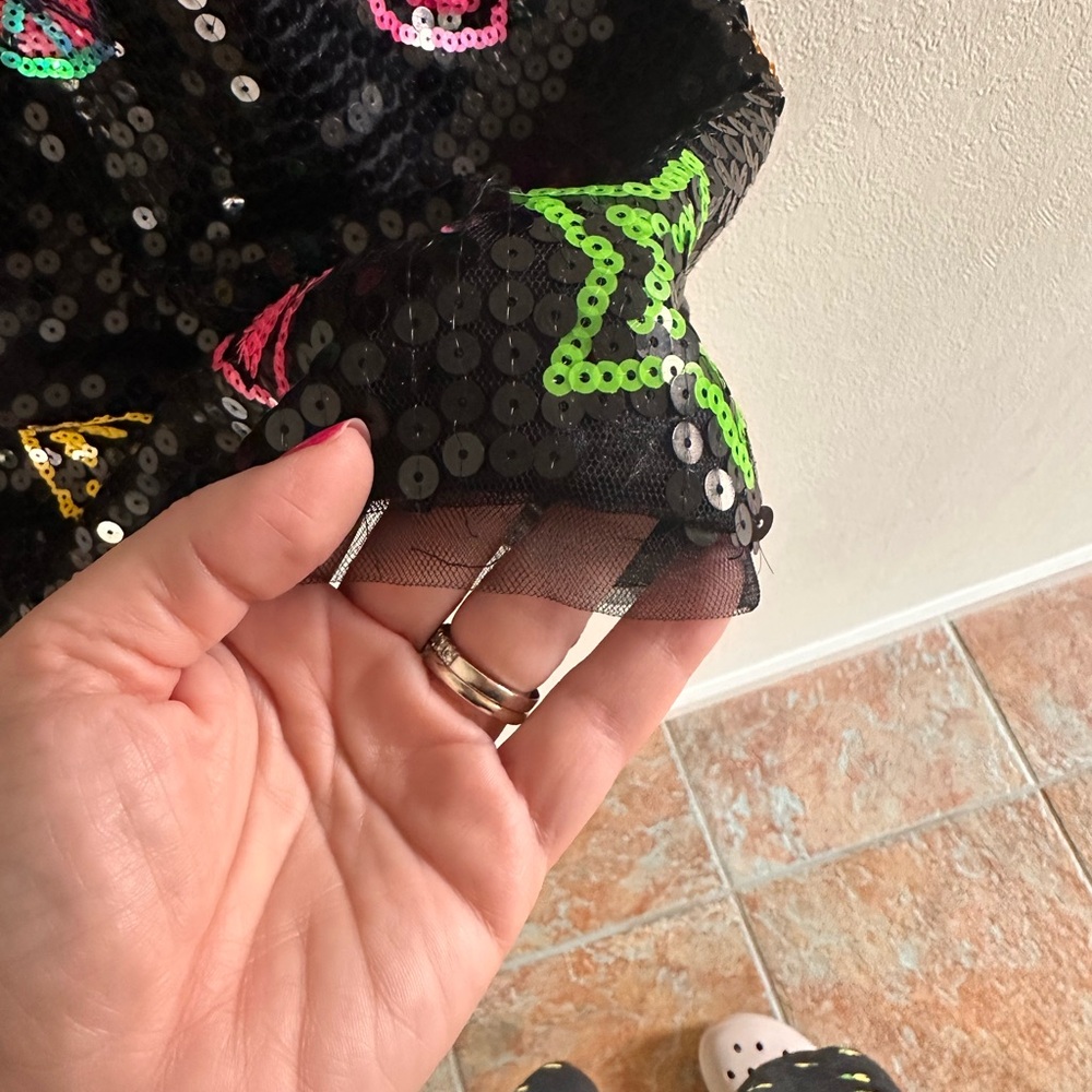 Lola + The Boys Black and Pink Sequin Slip Dress - Picture 7 of 10